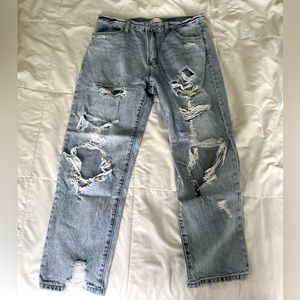 Pink Lily Distressed Jeans